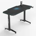 ULTRADESK Spieltisch LEVEL BLUE, 140x66cm, 72-124cm, mit XXL-Mauspad