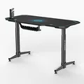ULTRADESK Spieltisch LEVEL BLUE, 140x66cm, 72-124cm, mit XXL-Mauspad