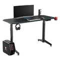 ULTRADESK Spieltisch LEVEL BLUE, 140x66cm, 72-124cm, mit XXL-Mauspad