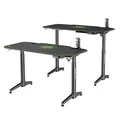 ULTRADESK Spieltisch LEVEL GREEN, 140x66cm, 72-124cm, mit XXL-Mauspad