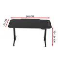 ULTRADESK Spieltisch LEVEL GREEN, 140x66cm, 72-124cm, mit XXL-Mauspad