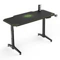 ULTRADESK Spieltisch LEVEL GREEN, 140x66cm, 72-124cm, mit XXL-Mauspad