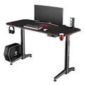 ULTRADESK Spieltisch LEVEL RED, 140x66cm, 72-124cm, mit XXL-Mauspad