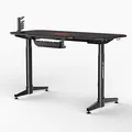 ULTRADESK Spieltisch LEVEL RED, 140x66cm, 72-124cm, mit XXL-Mauspad