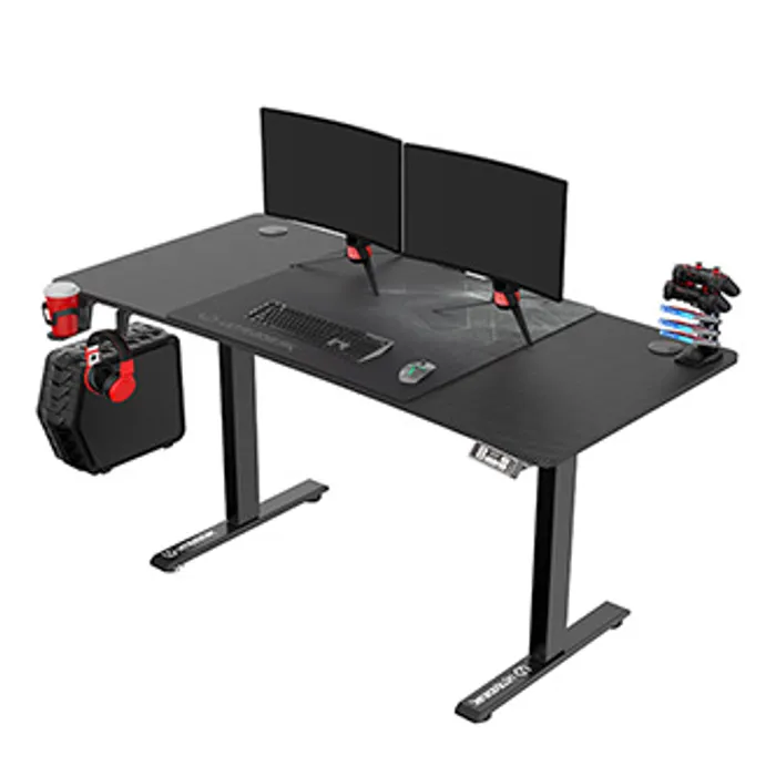 Hauptproduktbild ULTRADESK Herní stůl LEVEL V2, 140x68cm, 72-117cm, elektricky nastavitelná výška, s XXL p