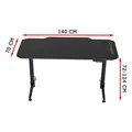 ULTRADESK Spieltisch LEVEL WHITE, 140x66cm, 72-124cm, mit XXL-Mauspad