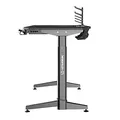 ULTRADESK Spieltisch LEVEL WHITE, 140x66cm, 72-124cm, mit XXL-Mauspad