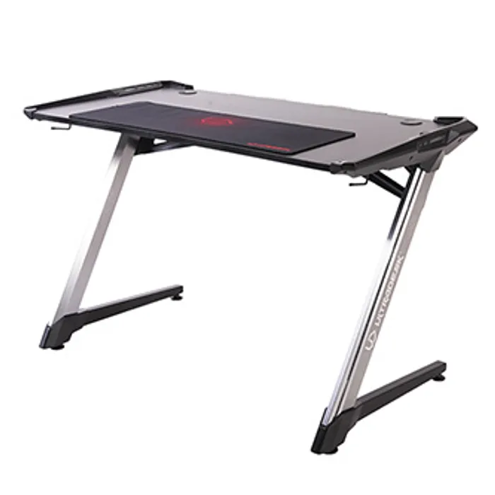 Hauptproduktbild ULTRADESK Herní stůl RACER, 120X64 cm, 77 cm, RGB podsvícení, se 4 XXL podložkami pod myš