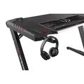 ULTRADESK Spieltisch ROCKET BLACK, 128x68 cm, 78 cm, mit XL-Mauspad