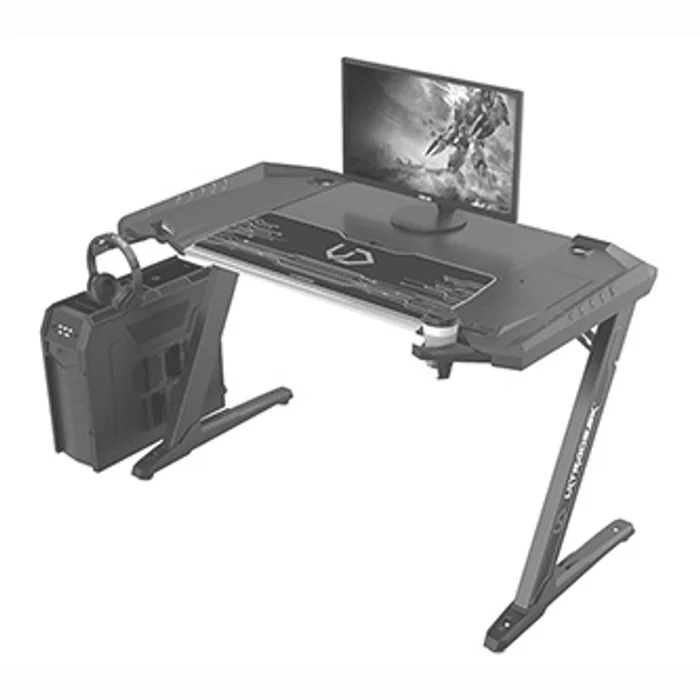 Hauptproduktbild ULTRADESK Herní stůl ROCKET BLACK, 128x68 cm, 78 cm, s XL podložkou pod myš, držák sluchá