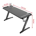 ULTRADESK Spieltisch SPACE XXL BLACK, 154x61 cm, 78 cm
