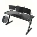 ULTRADESK Spieltisch SPACE XXL BLACK, 154x61 cm, 78 cm
