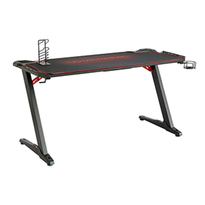 Hauptproduktbild ULTRADESK Herní stůl SPACE XXL RED, 154x61 cm, 78 cm, RGB podsvícení s dotykovým panelem,
