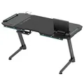 ULTRADESK SPACE XXL V2 BLACK Gaming Table, 144x70 cm, 75 cm, LED RGB Touch Lighting