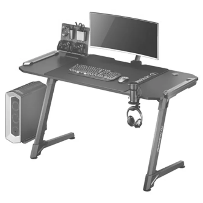Hauptproduktbild ULTRADESK Herní stůl SPACE XXL V2 BLACK, 144x70 cm, 75 cm, LED RGB podsvícení s dotykovým