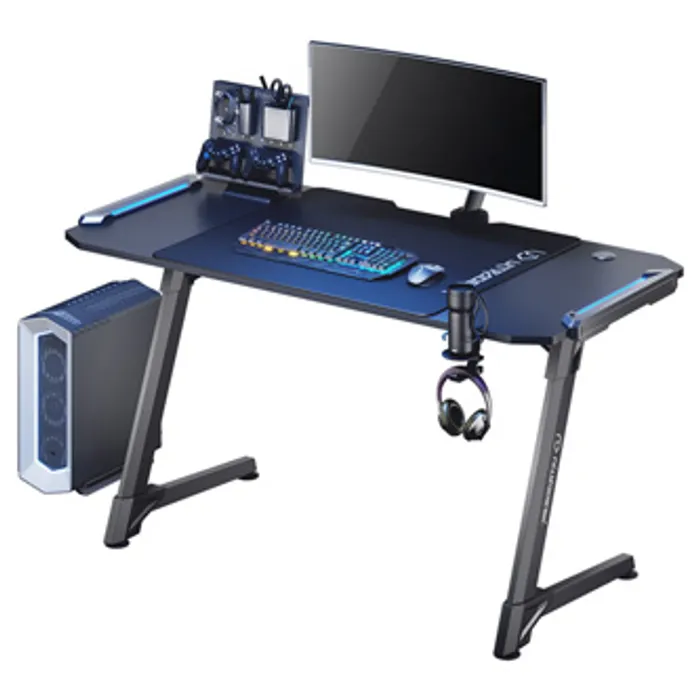Hauptproduktbild ULTRADESK Herní stůl SPACE XXL V2 BLACK, 144x70 cm, 75 cm, LED RGB podsvícení s dotykovým
