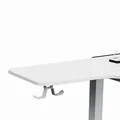 ULTRADESK Herní stůl WINGER - bílý, 111x155x60 cm, 75-122 cm, elektricky nastavitelná výš