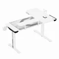 Weiteres Produktbild ULTRADESK Herní stůl WINGER - bílý, 111x155x60 cm, 75-122 cm, elektricky nastavitelná výš