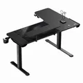 Weiteres Produktbild ULTRADESK Herní stůl WINGER - černý, 111x155x60 cm, 75-122 cm, elektricky nastavitelná vý