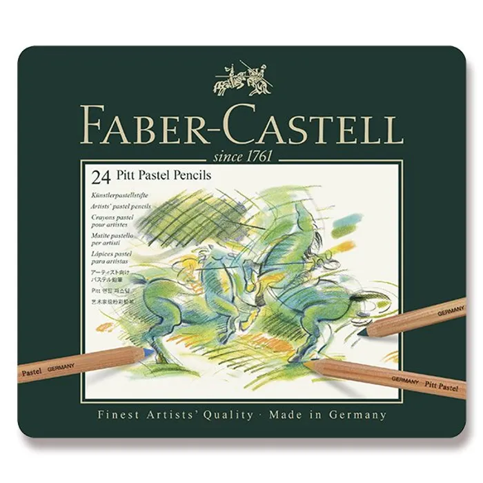 Hauptproduktbild Umělecké pastely Faber-Castell Pitt Pastel plechová krabička, 24 barev 112124