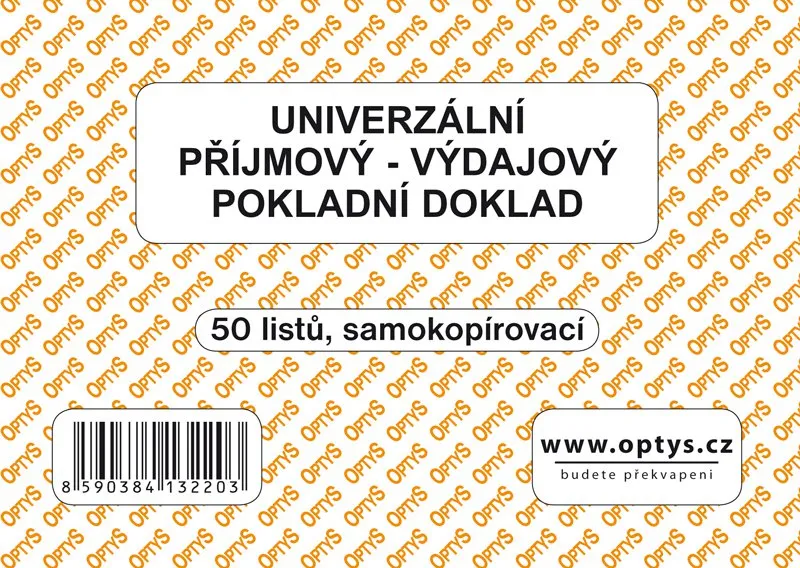 Hauptproduktbild Univerzální pokladní doklad A6, samopropisovací, 50 listů 1322