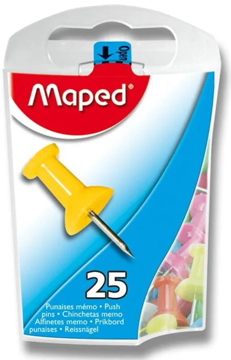 Hauptproduktbild Upínáčky, 25 ks, mix barev
