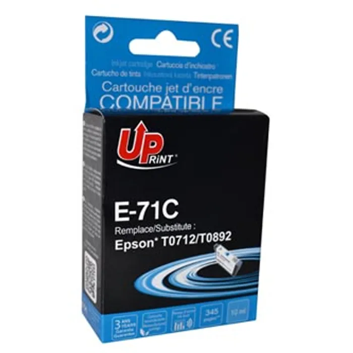 Hauptproduktbild UPrint kompatibilní ink s C13T07124011, cyan, 10ml, E-71C, pro Epson D78, DX4000, DX4050,