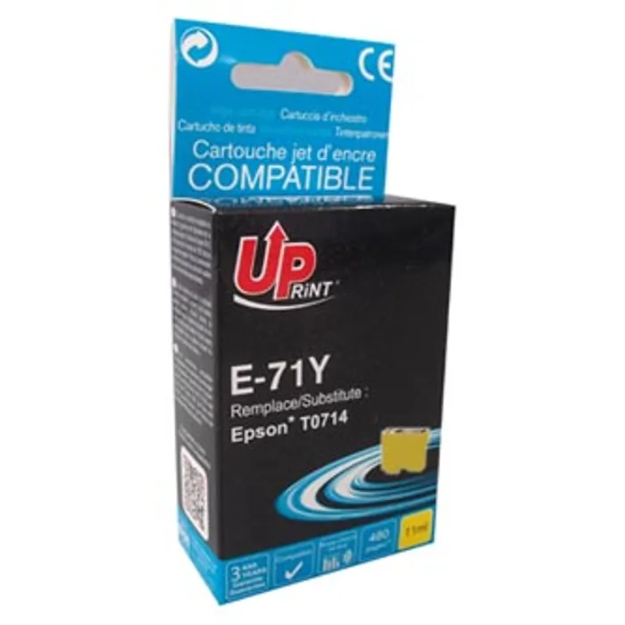 Hauptproduktbild UPrint kompatibilní ink s C13T07144021, yellow, 10ml, E-71Y, pro Epson D78, DX4000, DX405