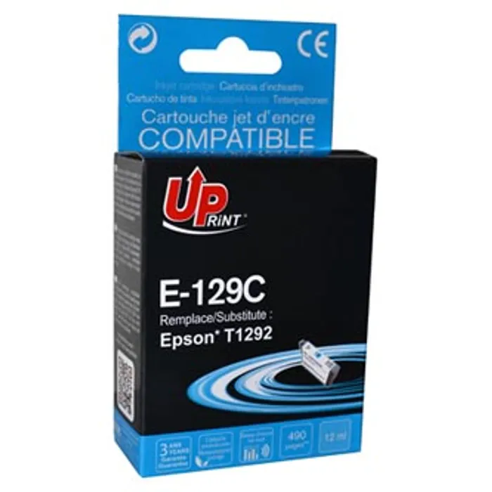 Hauptproduktbild UPrint kompatibilní ink s C13T12924010, T1292, cyan, 10ml, E-129C, pro Epson Stylus SX420