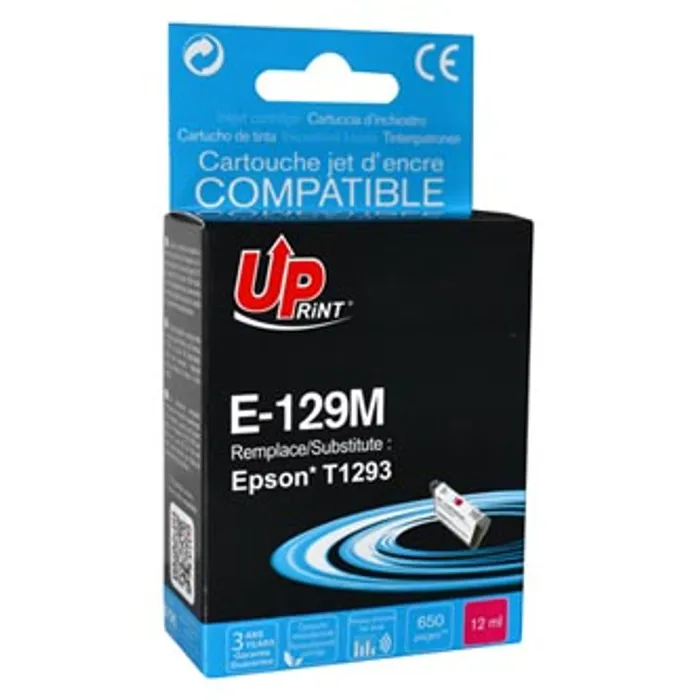 Hauptproduktbild UPrint kompatibilní ink s C13T12934010, T1293, magenta, 10ml, E-129M, pro Epson Stylus SX