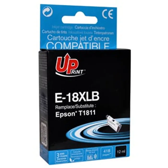 Hauptproduktbild UPrint kompatibilní ink s C13T18114010, 18XL, black, 470str., 15ml, E-18XLB, pro Epson Ex