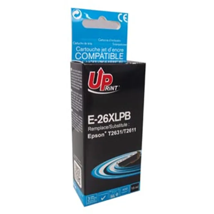 Hauptproduktbild UPrint kompatibilní ink s C13T26314010, T263140, 26XL, photo black, 400str., 15ml, E-26XL