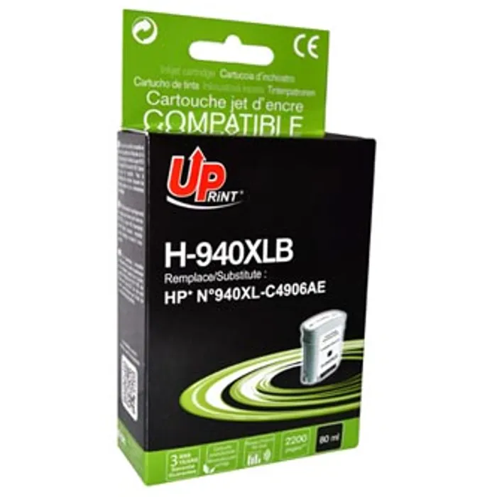 Hauptproduktbild UPrint kompatibilní ink s C4906A, HP 940XL, black, 80ml, H-940XL-B, HP Officejet Pro 8000