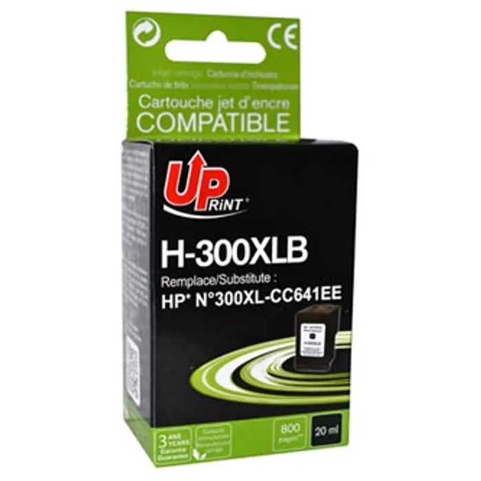 Hauptproduktbild UPrint kompatibilní ink s CC641EE, HP 300XL, black, 19ml, H-300XL-B, pro HP DeskJet D2560