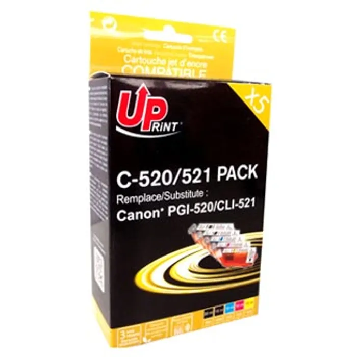 Hauptproduktbild UPrint kompatibilní ink s CLI521, 2xblack/1xcyan/1xmagenta/1xyellow, C-520/521 PACK, s či