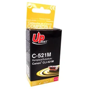 UPrint-kompatible Tinte mit CLI521M, Magenta, 450 Seiten, 10 ml, C-521M, mit Chip, für Canon iP3