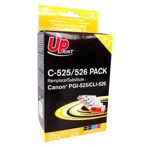 UPrint-kompatible Tinte mit CLI526, 2 x Schwarz/1 x Cyan/1 x Magenta/1 x Gelb, C-525/526 PACK, mit oder