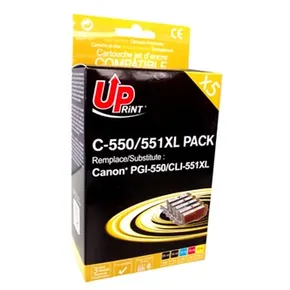 UPrint kompatibel Ink mit CLI551, 2xblack/1xcyan/1xmagenta/1xyellow, C-551XL-PACK, für Canon PIXMA iP7250, MG5450, MG6350