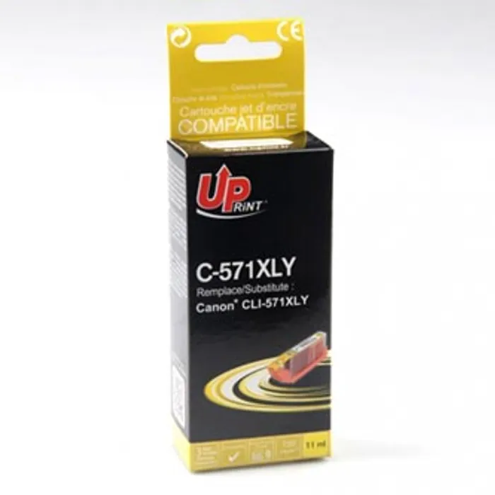Hauptproduktbild UPrint kompatibilní ink s CLI571Y XL, yellow, 800str., 11ml, C-571XLY, high capacity, pro