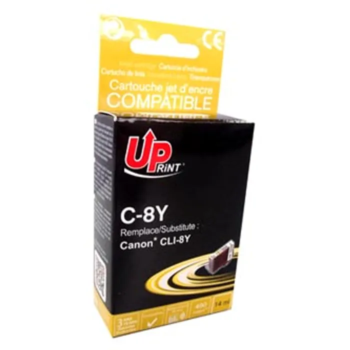 Hauptproduktbild UPrint kompatibilní ink s CLI8Y, yellow, 14ml, C-8Y, s čipem, pro Canon iP4200, iP5200, i
