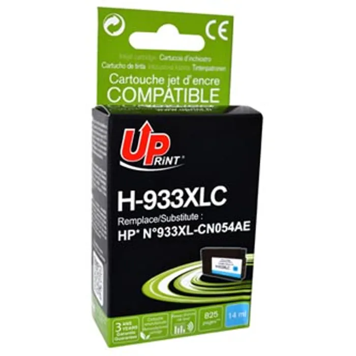 Hauptproduktbild UPrint kompatibilní ink s CN054AE, HP 933XL, cyan, 825str., 14ml, H-933XL-C, pro HP Offic