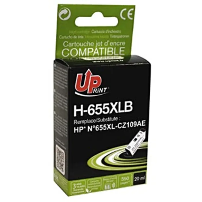 Hauptproduktbild UPrint kompatibilní ink s CZ109AE, HP 655, black, 550str., 20ml, H-655XLB, pro HP Deskjet