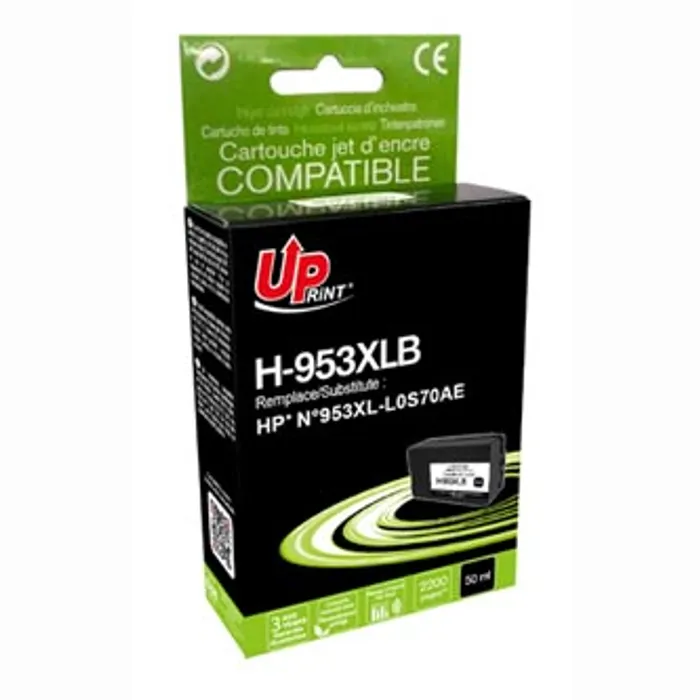 Hauptproduktbild UPrint kompatibilní ink s L0S70AE, HP 953XL, black, 2200str., 50ml, H-953XLB, high capaci