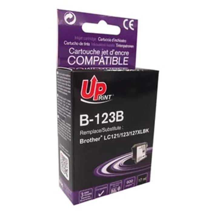 Hauptproduktbild UPrint kompatibilní ink s LC-123BK, black, 600str., 17ml, B-123B, pro Brother MFC-J4510 D