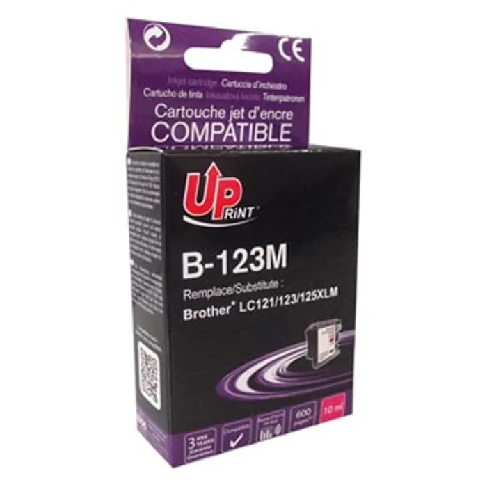 Hauptproduktbild UPrint kompatibilní ink s LC-123M, magenta, 600str., 10ml, B-123M, pro Brother MFC-J4510