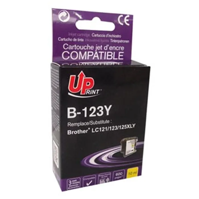 Hauptproduktbild UPrint kompatibilní ink s LC-123Y, yellow, 600str., 10ml, B-123Y, pro Brother MFC-J4510 D