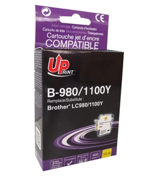 Hauptproduktbild UPrint kompatibilní ink s LC-980Y, yellow, 12ml, B-980Y, pro Brother DCP-145C, 165C