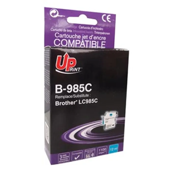 Hauptproduktbild UPrint kompatibilní ink s LC-985C, cyan, 12ml, B-985C, pro Brother DCP-J315W