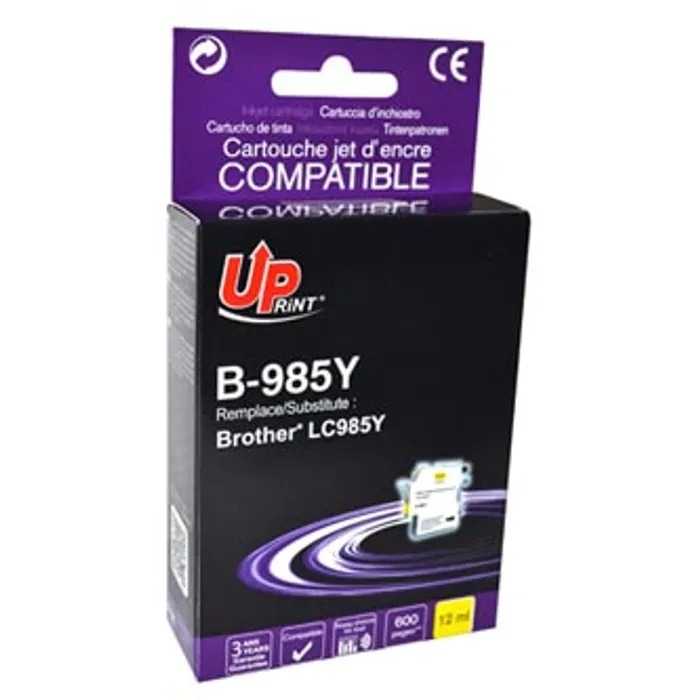 Hauptproduktbild UPrint kompatibilní ink s LC-985Y, yellow, 12ml, B-985Y, pro Brother DCP-J315W
