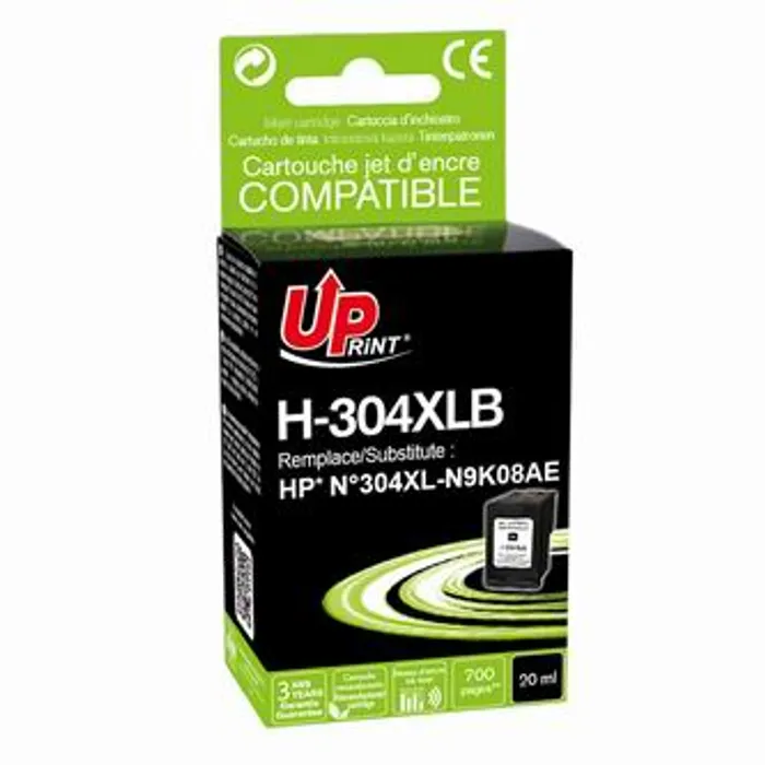 Hauptproduktbild UPrint kompatibilní ink s N9K08AE, HP 304XL, black, 700str., 20ml, H-304XLB, pro HP DeskJ